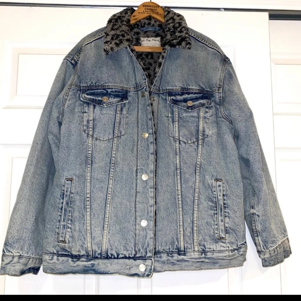 Oversized Sherpa Jean Jacket